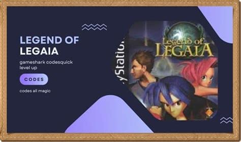Get the latest Legend Of Legaia cheats, codes, unlockables, hints, Easter eggs, glitches, tips, tricks, hacks, downloads, hints, guides, FAQs, walkthroughs, and more for PlayStation (PSX). . Legend of legaia gameshark codes